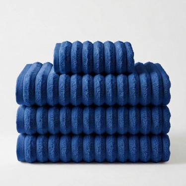 Imagem de Jogo de Toalha Banho Banhão e Rosto Wave 3 Peças 100% Algodão Super Macio Premium Casa...