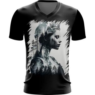 Imagem de Camiseta Gola V Pesca Rainha da Floresta Nórdica 7, INF 02