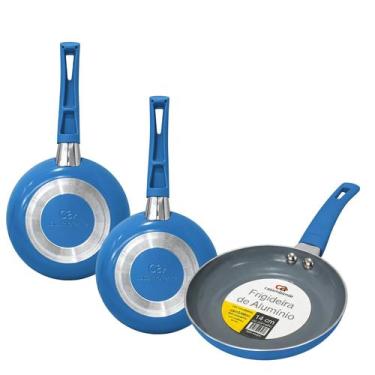Imagem de Kit 2 Frigideira De Ovo Hambúrguer Cerâmica Antiaderente 14cm - CASAMB