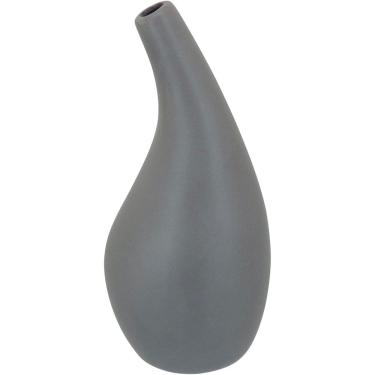 Imagem de VASO DECORATIVO ENFEITE PLANTA CERÂMICA 18x9x9cm CINZA