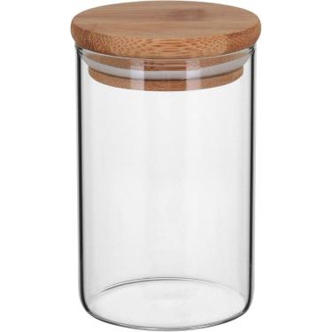 Imagem de POTE MANTIMENTOS HOME&CO COM TAMPA BAMBU BOROSSILICATO 200ml 10x6x6