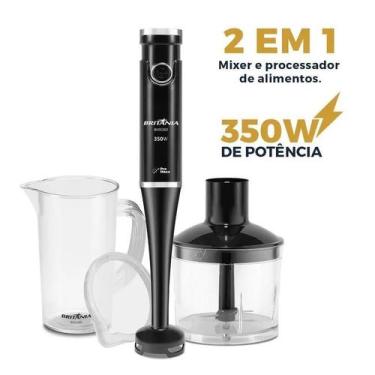 Imagem de Mixer Britânia 2 Em 1 - 350w Com Lâminas Pro Maxx Preto, 220V