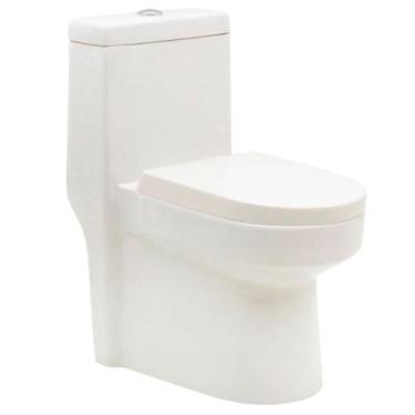 Imagem de Kit Vaso Sanitário Monobloco Modaza Chiare 07, 3 a 6 Litros Branco