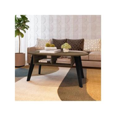 Imagem de Mesa de Centro Diva 2 Nichos - ARTELY, Pinho e Preto