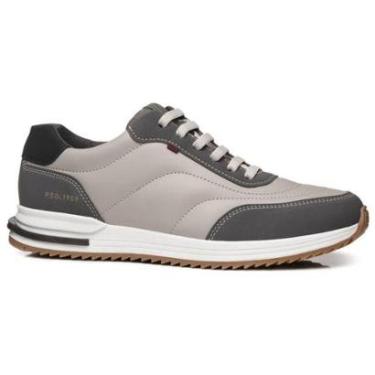 Imagem de Tênis Casual Masculino Microfibra Silver Grafite Pegada 171608-04-Masculino