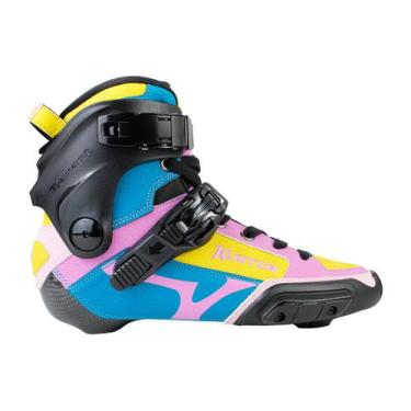 Imagem de Bota Freestyle Traxart Kustom Carbono Azul e Rosa, # 6 = 37/38