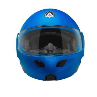 Imagem de Capacete escamoteável pro attack elite azul celeste tam 58 pro tork - 