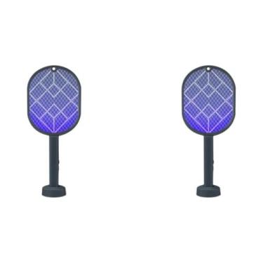 Imagem de Raquete Elétrica Mata Mosquitos 3000V Com Carregamento USB, Armadilha 