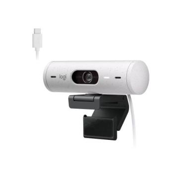 Imagem de Webcam + Suporte Logitech Brio 500 Full HD, 1080p, 30 FPS, com Microfo