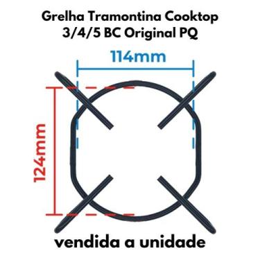 Imagem de Grelha Fogão Para Cooktop Tramontina 3 a 5 bocas Original Pequena Unid