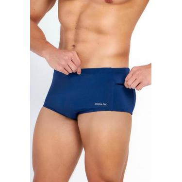 Imagem de Sunga Slip Acquario 680.421 Masculina Bolso e Zíper Microfibra T. P/XG