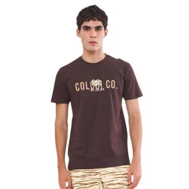Imagem de Camiseta Masculina Estampa Relevo Colcci, Marrom, P
