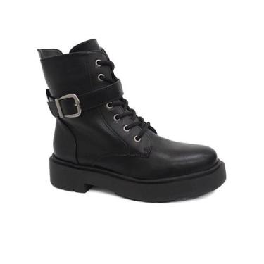 Imagem de Bota Sua Cia Coturno Ana Castela 8307.15310 Preto, 36, Preto