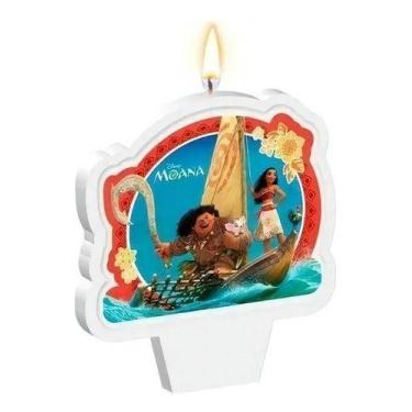 Imagem de Vela Plana Para Aniversário Moana C/01 Unidade - Regina - Regina Festa