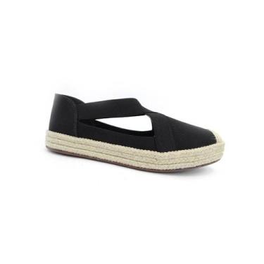 Imagem de Sapatilha Valentina Espadrille 392247 Preto, 35, Preto