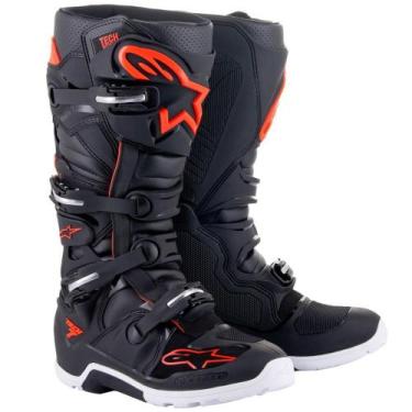 Imagem de Bota Alpinestars Tech 7 Enduro Preto/Vermelho, 14 USA 45/46 BRA, Preto
