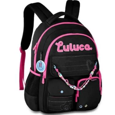 Imagem de Mochila Costas Nylon com Miçangas Luluca Clio Style, Preto