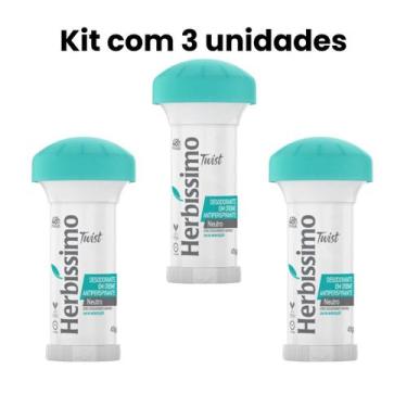 Imagem de Kit 3x Herbíssimo Twist Desodorante Creme Neutro 45g
