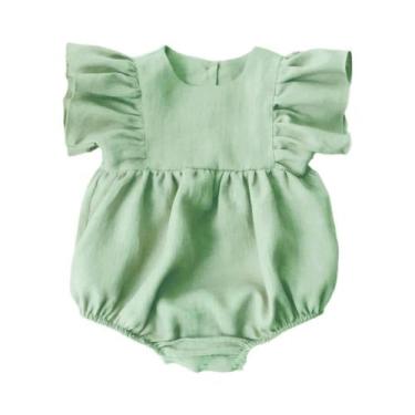 Imagem de Macacão De Verão Em Linho E Algodão Para Bebê Menina - HiPapa, 12-18 m