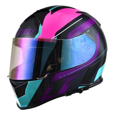 Imagem de Capacete X11 Revo Pro Eleven Roxo Aqua Brilho, 58