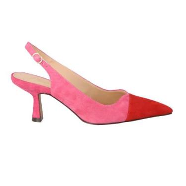 Imagem de Scarpin Slingback Luiza Barcelos 14330011 Cor:RosaTamanho:38, Rosa, 38