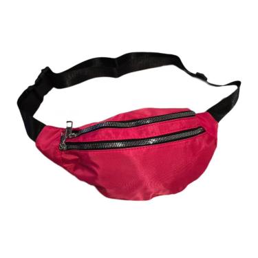 Imagem de Pochete de Cintura GXM Bolsa Academia 2 Compartimentos em Poliéster e Plástico 28x13x9cm Rosa Pink