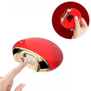 Imagem de Cortador de Unha Elétrico Automático Mini com Lixa Recarregável Usb Vermelho GXM