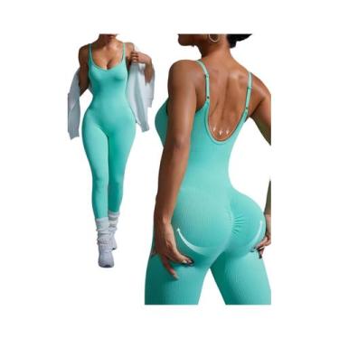Imagem de Macacão De Yoga Feminino Sexy Sem Costura, Conjunto De Fitness Bodycon