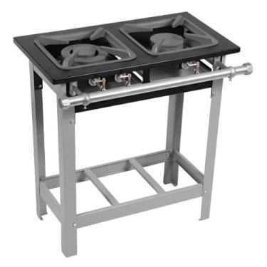Imagem de Fogao 2 Bocas M6 Queimador Duplo Premium 40X40 9Cm Metalmaq
