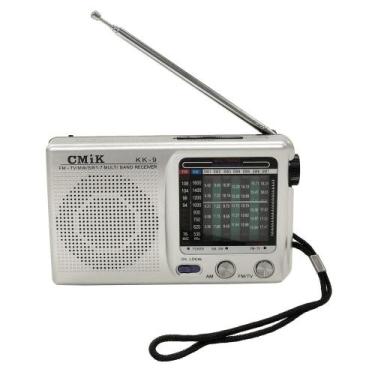 Imagem de Rádio de Bolso AM/FM 9 Faixas Cinza - Quanhe - CMIK