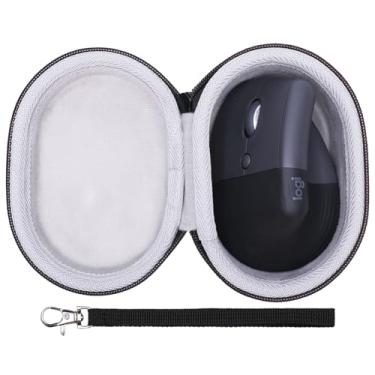 Imagem de LTGEM Capa compatível com Logitech Lift mouse ergonômico vertical/canhoto, bolsa de armazenamento para viagem de escritório - preta (apenas capa)
