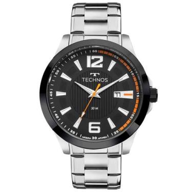Imagem de Relógio Technos Masculino Aço Inox 2115knv/1p Grande 44mm