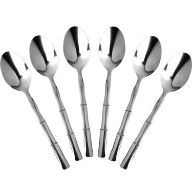 Imagem de Conjunto de Colheres de Sobremesa Life D1055 Aço Inox 6 Peças Bordas Arredondadas Dolce Home