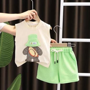 Imagem de Conjunto De Verão Coreano Para Crianças, Colete Sem Mangas, Shorts, Co