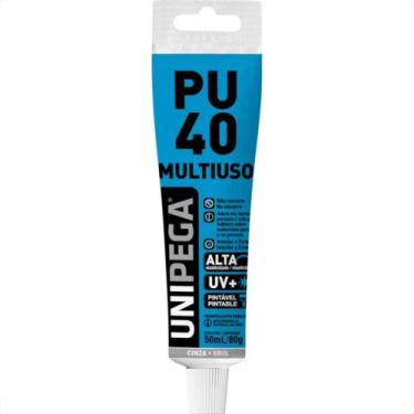 Imagem de Cola Selante Pu40 Unipega Cinza 80G Bisnaga Aes05120576