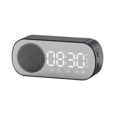 Imagem de Despertador Digital Com Alto-falante Bluetooth E Display LED Espelhado