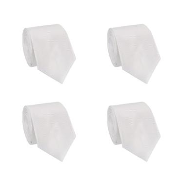 Imagem de Kit 4 Gravatas Social Tons Classicos Masculina Slim Lisa Padrinho Casamento Noivo Trabalho Congresso