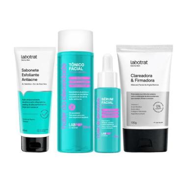 Imagem de Kit Rotina Skincare Antiacne E Oleosidade Com Argila Clareadora - Labo