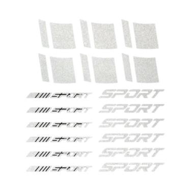 Imagem de Adesivos Refletivos Para Rodas De Carros Esportivos, 18 Peças De Vinil