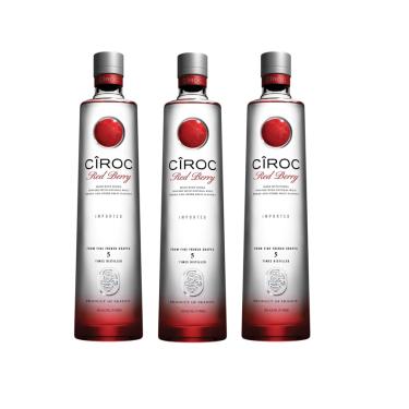 Imagem de Kit Vodka Ciroc Red Berry 750ml 3 unidades