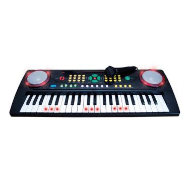 Teclado Musical Infantil Iniciantes c/ 54 Teclas + Microfone em