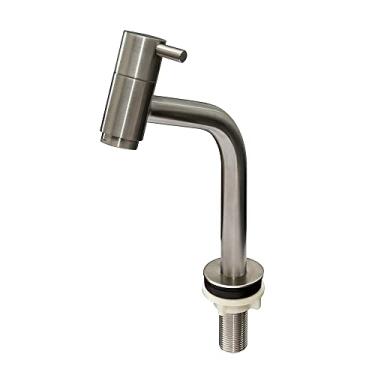 Imagem de Torneira Em Inox Escovado Bica Curta Mesa 1/4 Volta