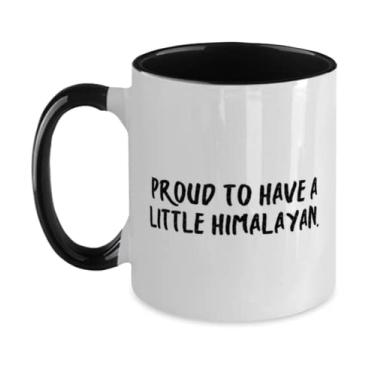 Imagem de Presentes de gato sarcástico do Himalaia, Proud to Have a Little Himalayan, Caneca de Natal em dois tons 325 ml para gato do Himalaia