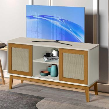 Imagem de Buffet Aparador Clássico 2 Portas Off White Madeira Denver Tebarrot