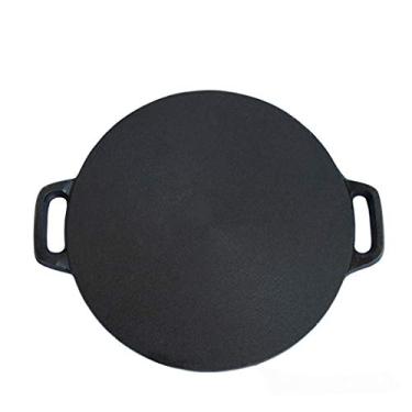 Imagem de Frigideira para panqueca preta de 32 cm, frigideira para café da manhã, panqueca e ferro, panela de indução a gás (tamanho: 32 cm de comprimento x 0,8 cm de altura)