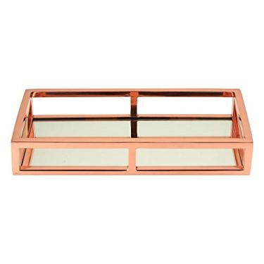 Imagem de BANDEJA AÇO INOX C/ESPELHO ROSE 30x15x5cm