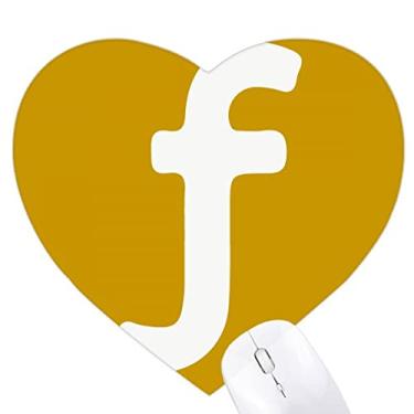 Imagem de Mousepad de coração Aruban Currency Symbol Florin AWG Tapete de borracha para escritório