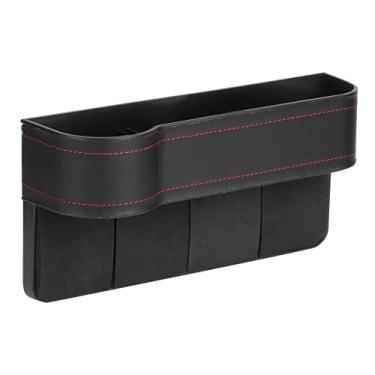 Imagem de Organizador de armazenamento de assento, caixa de armazenamento multifuncional de assento, excelente acabamento para carteira, copo de água para smartphone, bilhetes de(Preto, Co-piloto)
