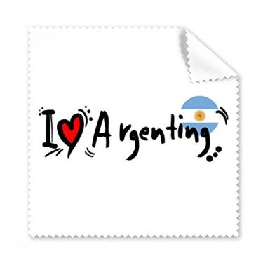 Imagem de I Love Argenting Bandeira de Palavra Amor Ilustração Coração Pano de Limpeza Limpeza de Tela de Celular 5 peças