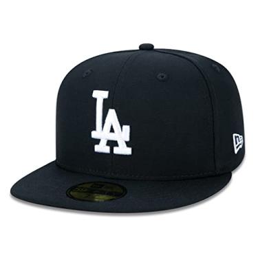 Imagem de Boné New Era 59FIFTY MLB Los Angeles Dodgers Aba Reta Fitted Preto